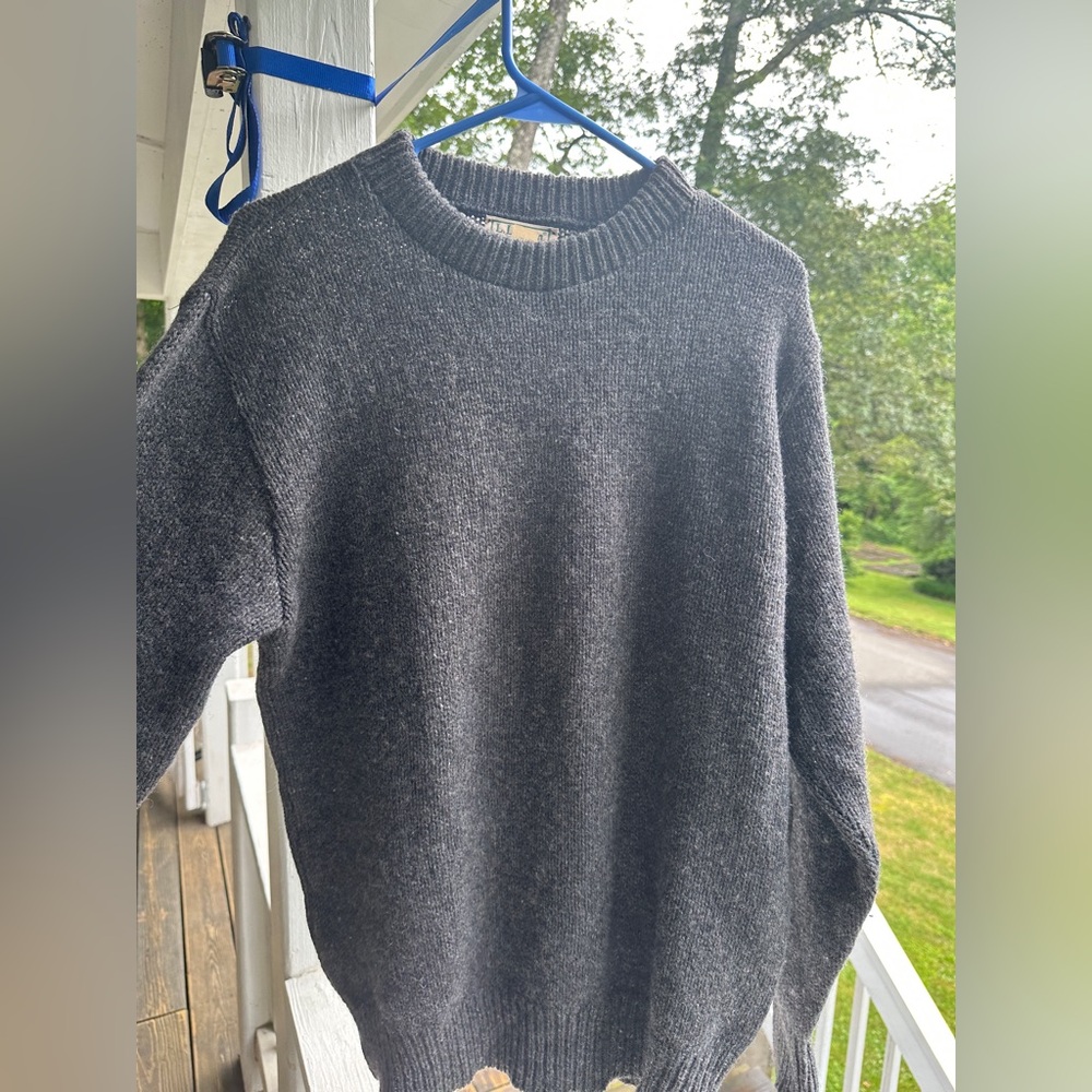 L.L. Bean Gray Crewneck Sweater Classic Knit